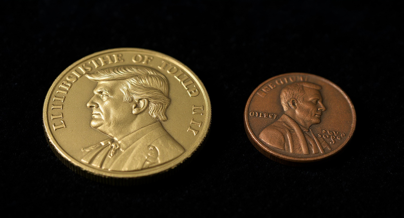 Trump Puts His Face on the Dollar Coin, Kills the Penny, and Somebody Pays $16.7 Million for the Corpse
