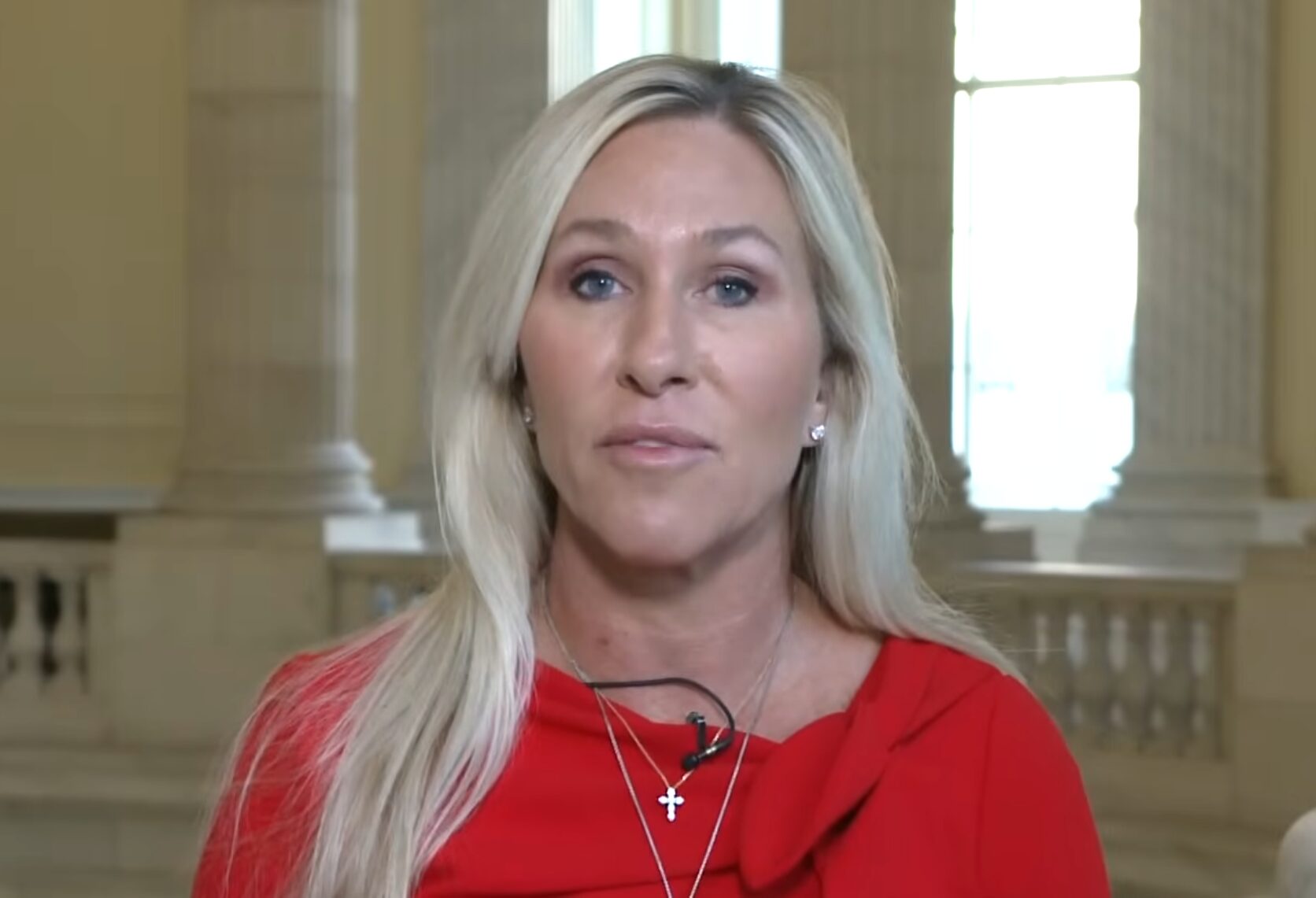 Marjorie Taylor Greene Exits Interview, Stands Her Ground